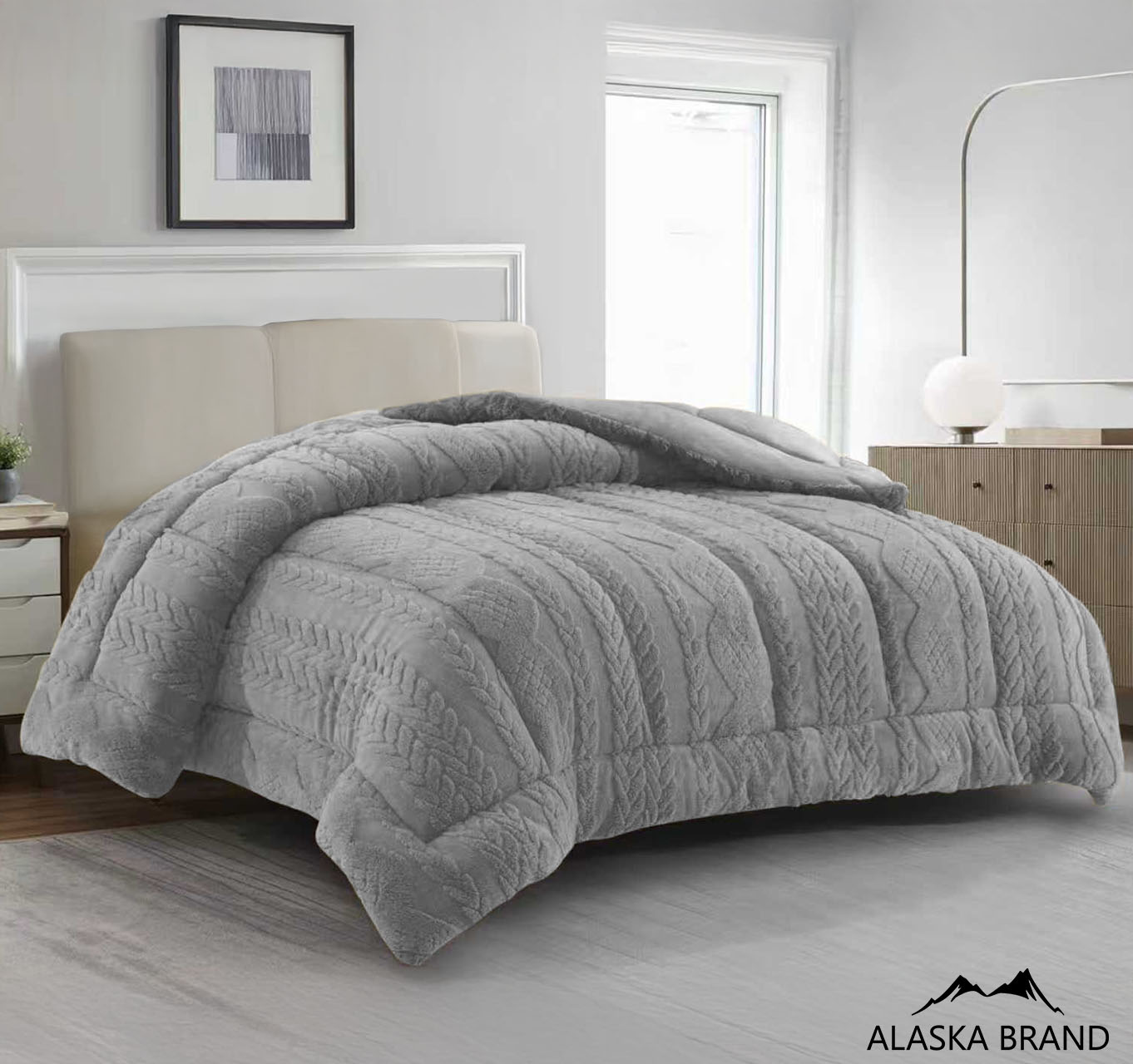 אפור בהיר זוגי - 200/220