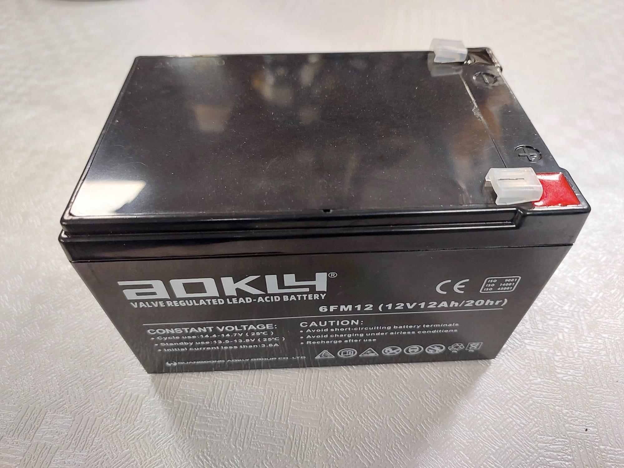 מצבר סוללה V12 וולט 12 AH מתאים למערכות אזעקה משאבות מים ניידות ולכל מטרה קמפינג לייף