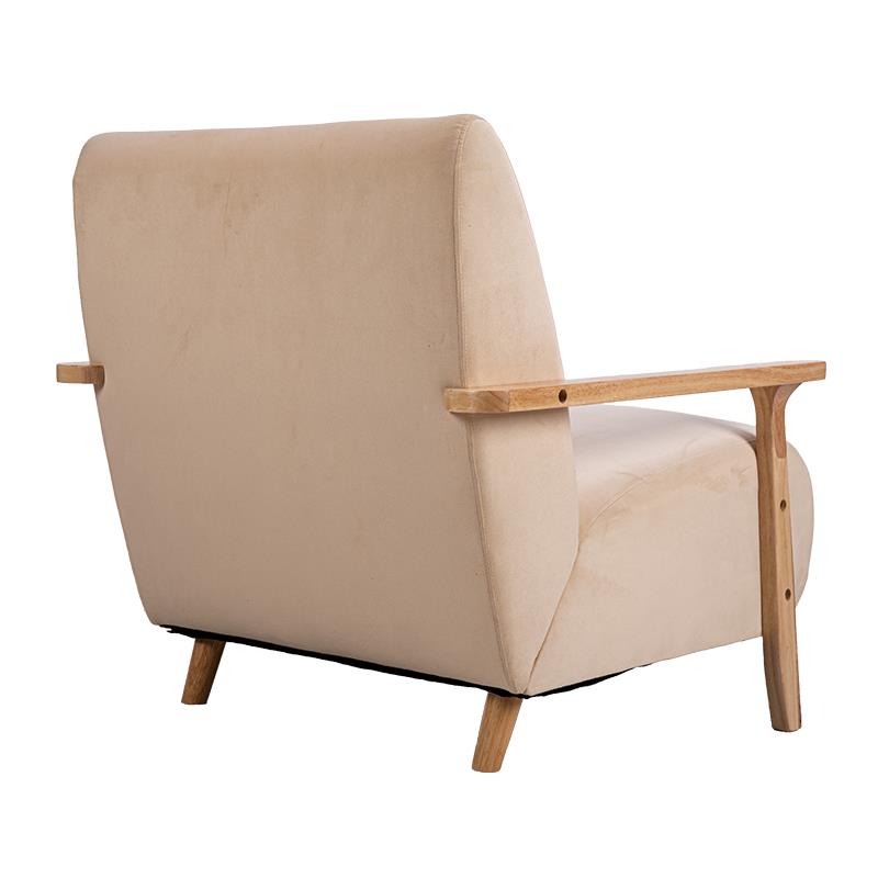 כורסא מעוצבת יוקרתית לבית דגם קלואי בד בז