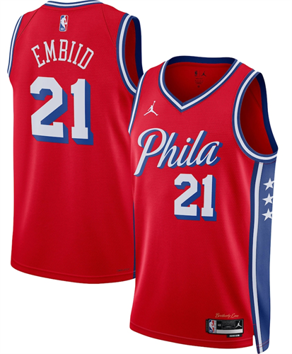 גופיית פילדלפיה ג'ואל אמביד NBA אדומה