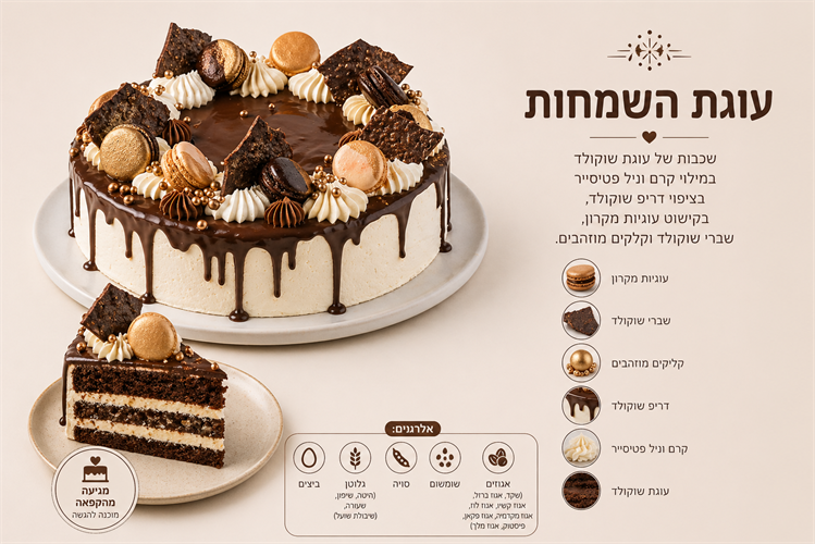 עוגת יום הולדת מטריפה -חלבי