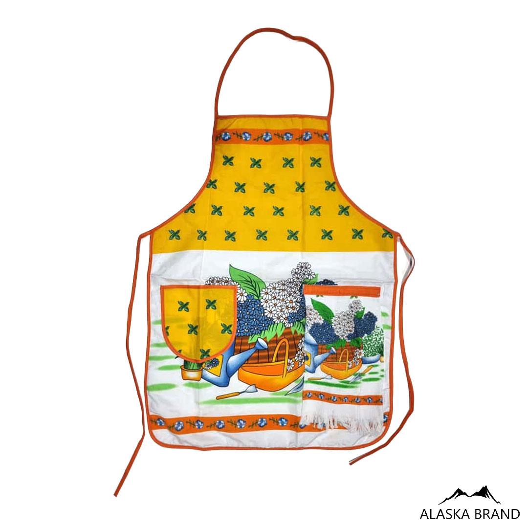 סינר איכותי + מגבת סקוצ' דגם כתום - Orange