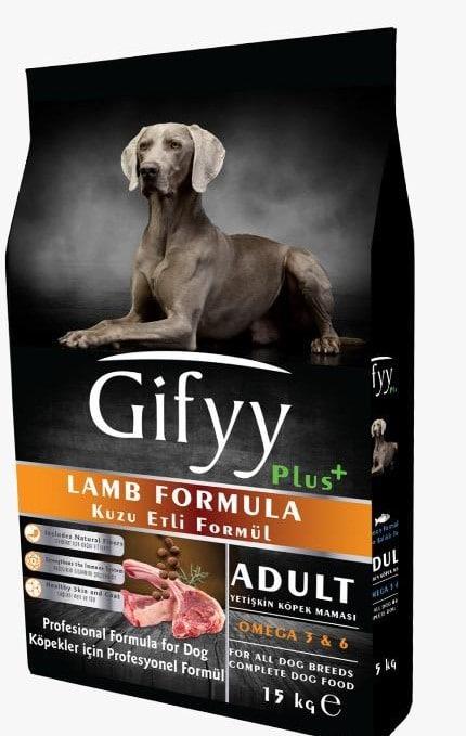 Giffy מזון לכלב בוגר בטעם כבש 15 ק"ג