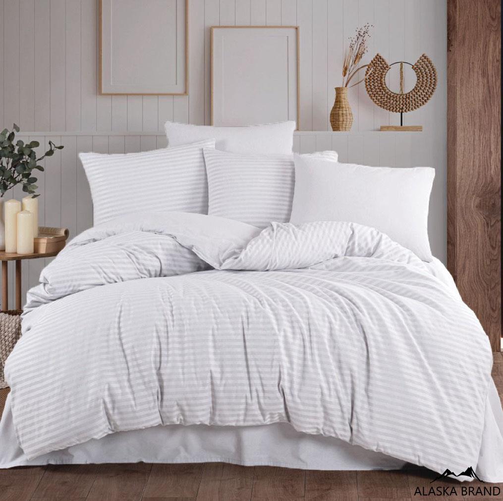 מצעי 100% כותנה דגם Natural צבע לבן | מבחר מידות