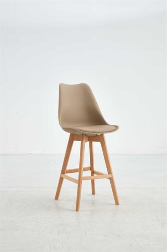 כסא בר מעוצב דגם פריז צבע חום מעץ