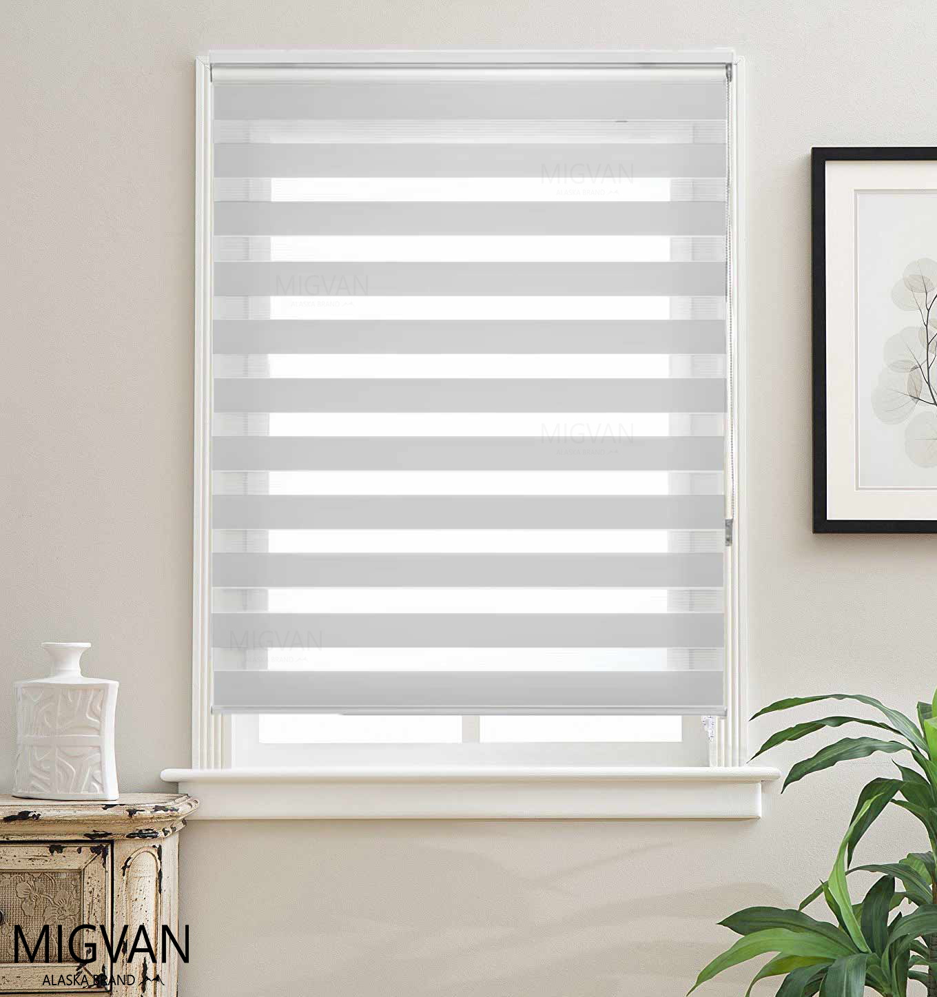 גלילה זברה אפור - פטנט קליק