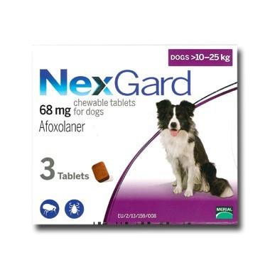 נקסגארד טבליה לכלב 10-25 קג Nexgard 