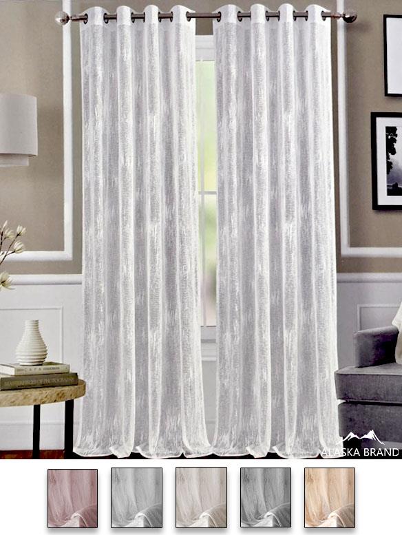 וילון חצי שקוף בטקסטורה אלגנטית דגם - דורין / אוריאן