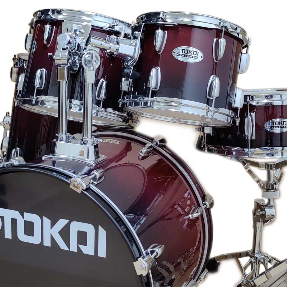 מערכת תופים מקצועית Tokai Explorer Studio RD – אדום יין