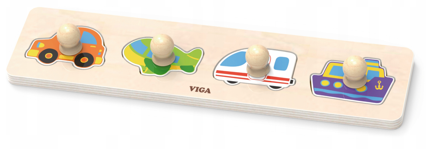 פאזל כפתור איכותי מעץ כלי תחבורה