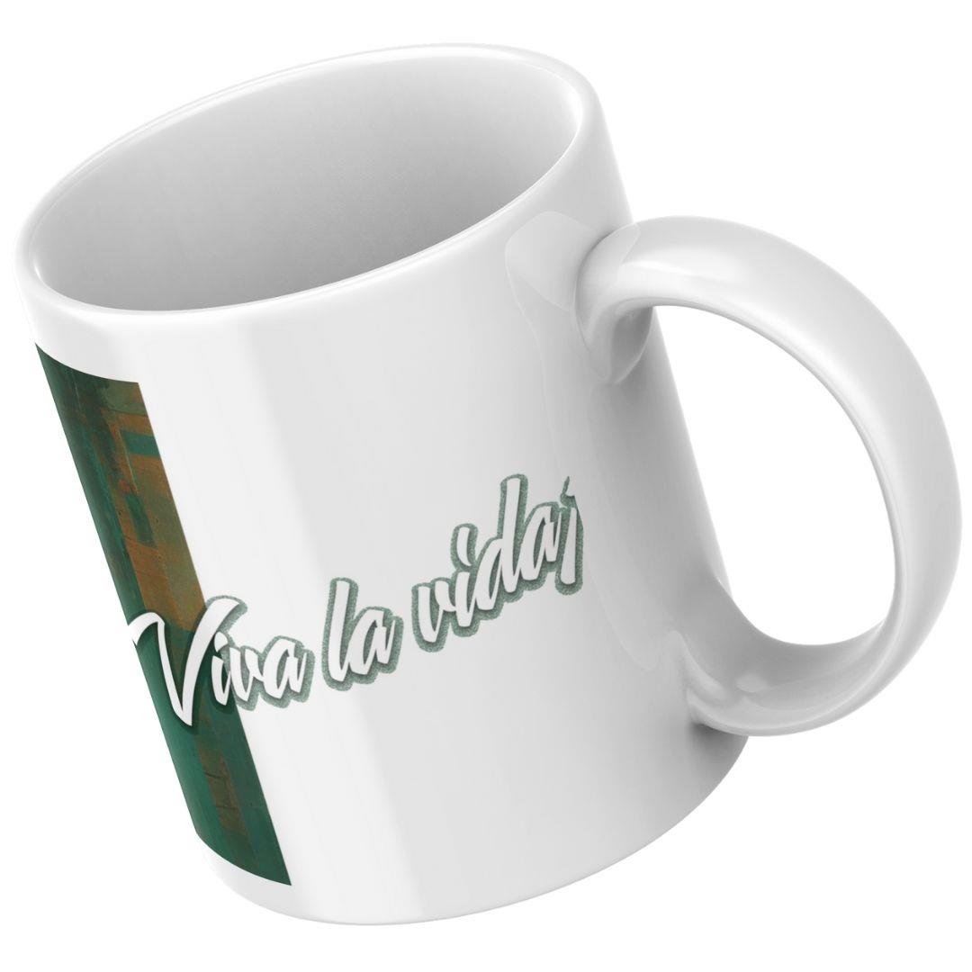 ספל קרמיקה מעוצב בהשראת פרידה קאלו בגוונים ירוקים מתנה לנשים ספל קרמיקה מעוצב בהשראת פרידה קאלו בגוונים ירוקים מתנה לנשים