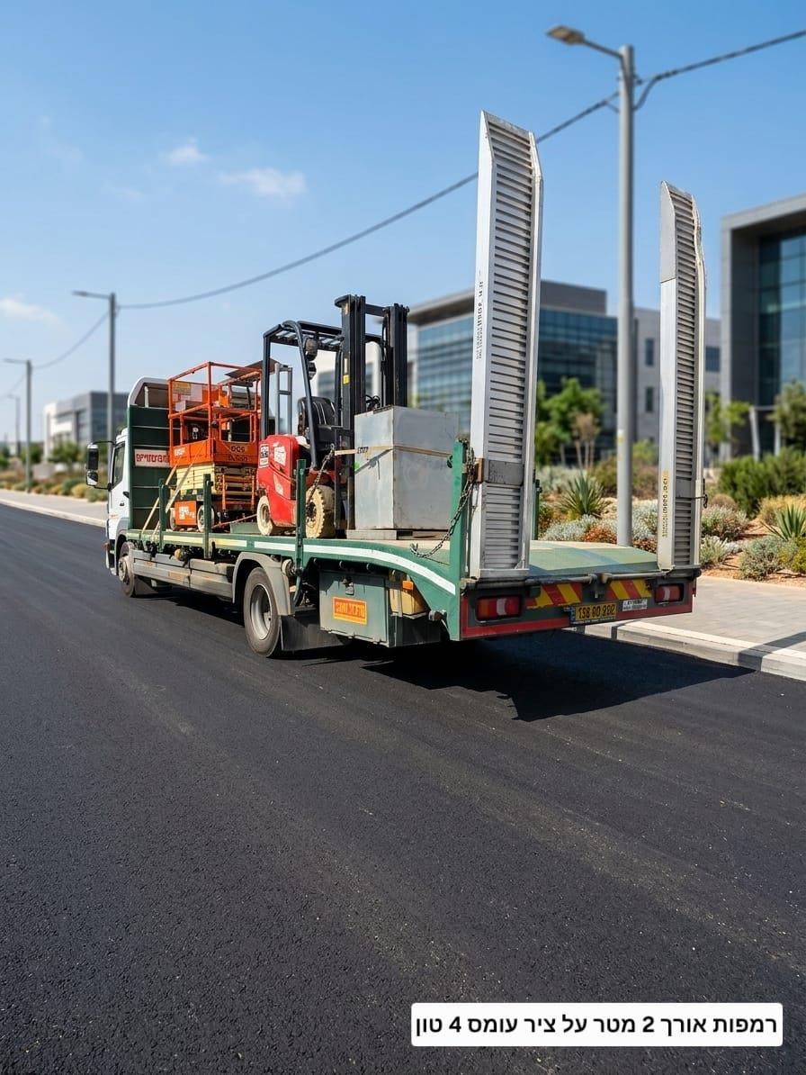 רמפות זוג סקטים על ציר לרכב גרר אלומיניום אורך 2 מטר עומס 4 טון קמפינג לייף