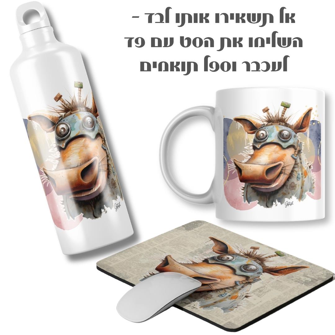 ספל מעוצב, פד לעכבר, סט מתנה למשרד, מאוספד, ספל חזיר בר, מתנות מעוצבות, אקססוריז למשרד, מתנה לסטודנטים, גיתוש.