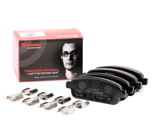 סט רפידות בלם אחורי לרכבי שברולט קרוז ואופל אסטרה מבית Brembo