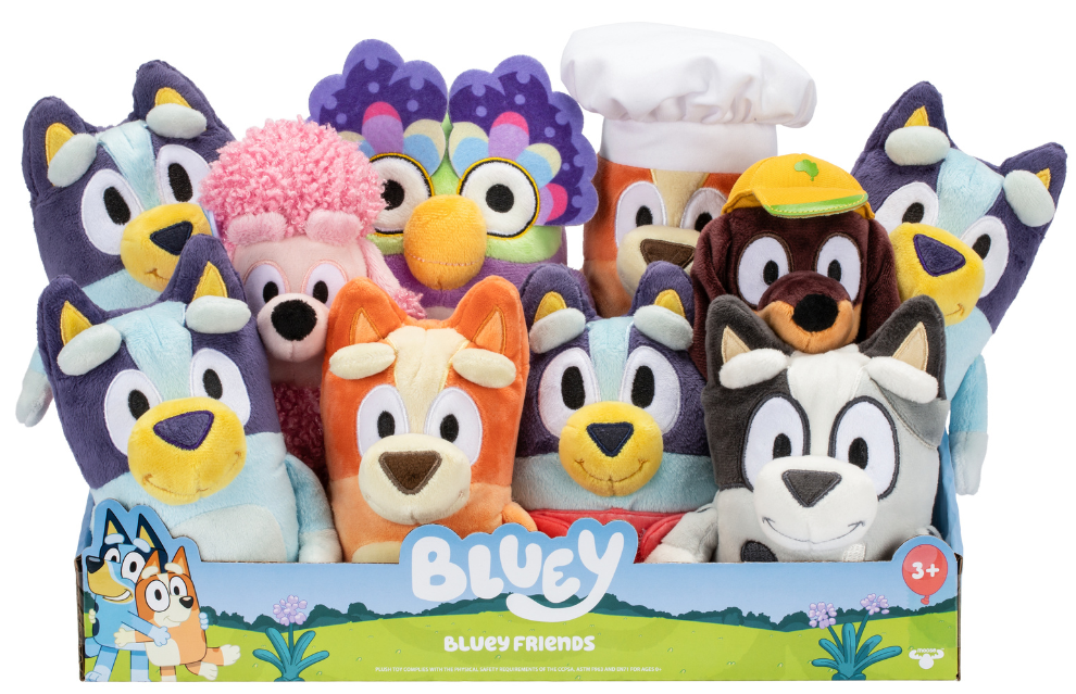 בלואי Bluey בובות מיני פלאש - 7 דמויות לבחירה