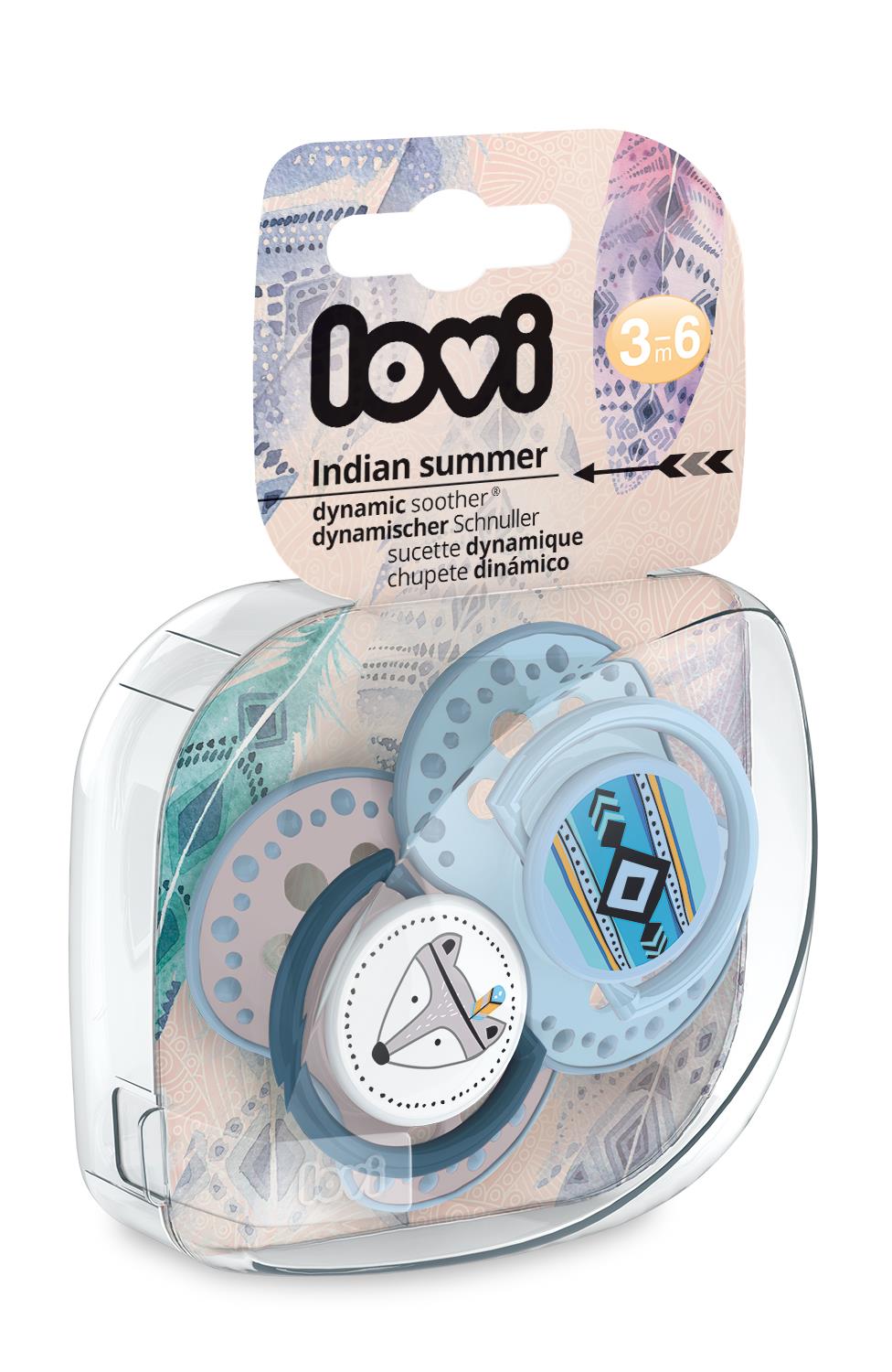 זוג מוצצי לאבי מהדורת קיץ אינדיאני 3-6 כחול זוג מוצצי לאבי מהדורת קיץ אינדיאני 3-6 כחול