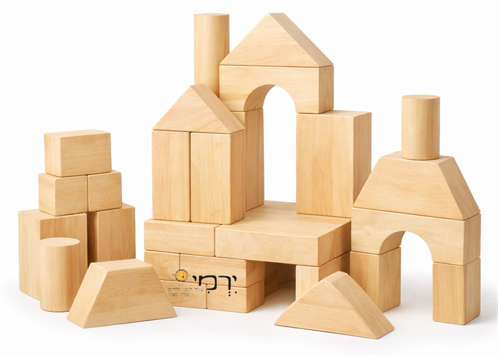 סט קוביות נבובות מעץ סט קוביות נבובות מעץ