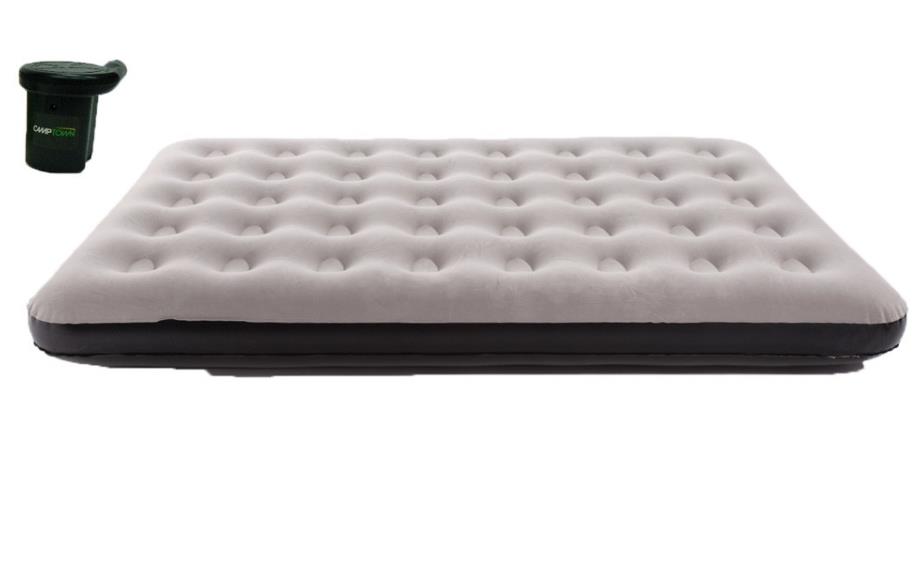 מיטה מתנפחת זוגית ומשאבה חשמלית לרכב  ולשטח 12 וולט DC