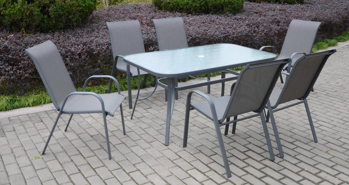 שולחן לגינה ולמרפסת + 6 כסאות דגם מונקו