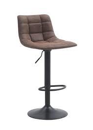 כסא בר מעוצב דגם קנזס דמוי עור צבע חום