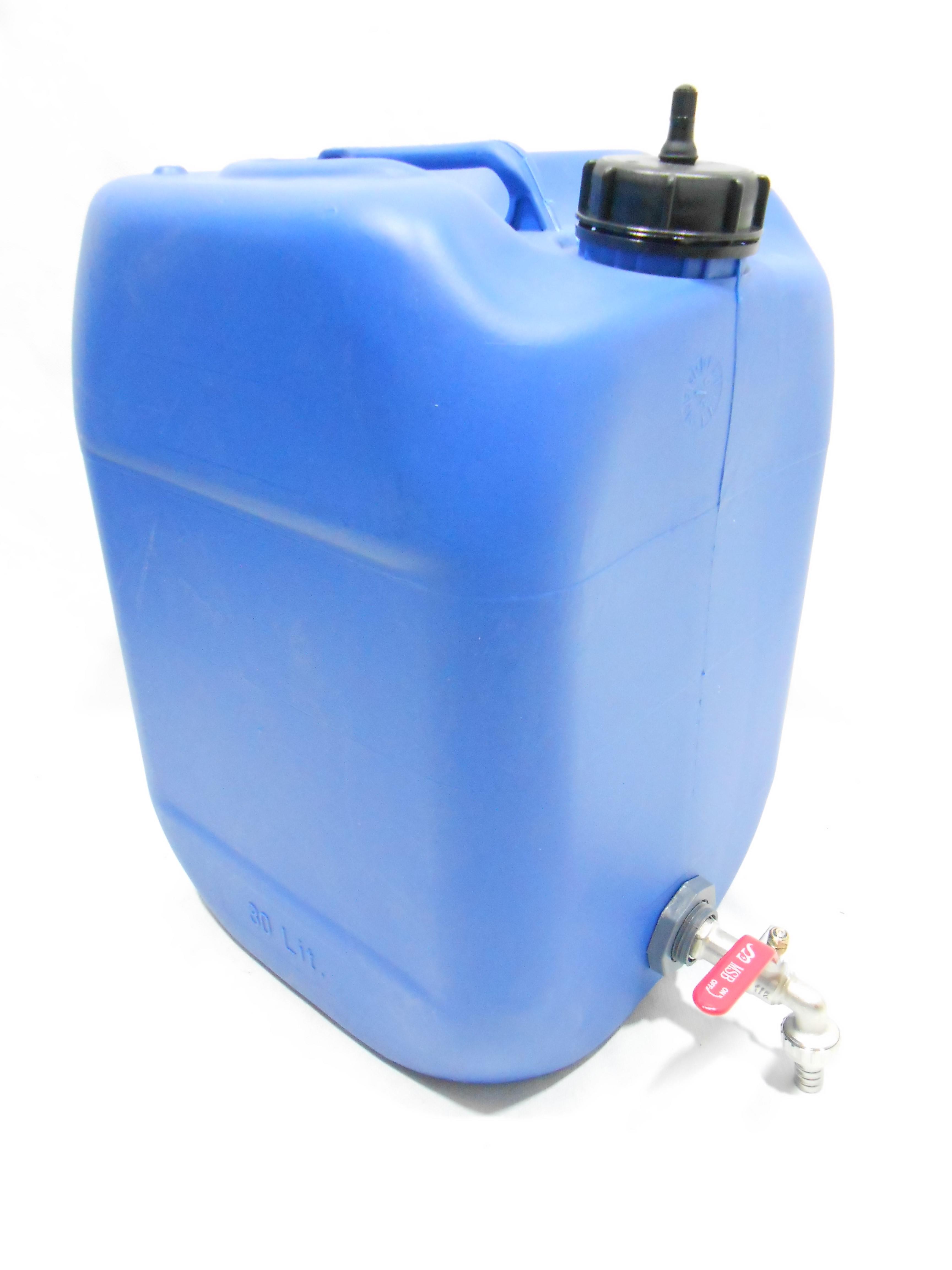 מיכל עם ברז גריקן 30 ליטר צבע כחול מתאים ועם תקן למי שתיה כולל נשם מותקן על הפקק קמפינג לייף