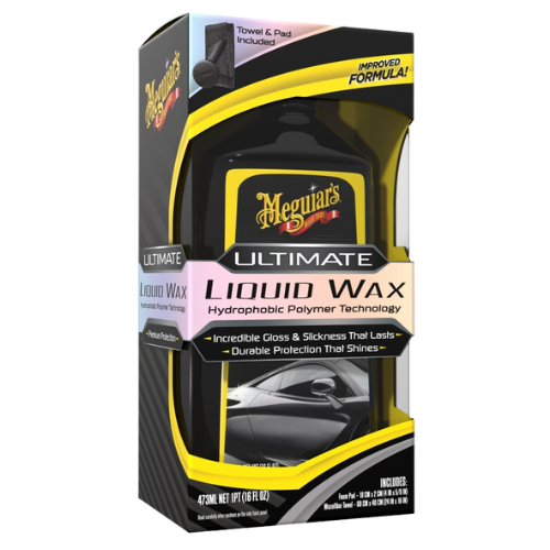 קיט וקס נוזלי + מטלית ופד - ULTIMATE LIQUID WAX KIT מבית MEGUIAR'S | תכולה 473 מ"ל