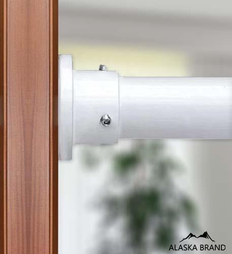 זוג רוזטות לתליית מוט לוילון בצורה רוחבית (נישה) צבע - לבן