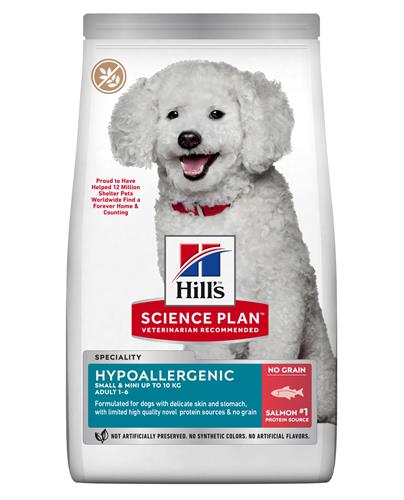 הילס- היפואלרגני סלמון ללא דגנים לכלב בוגר מגזע קטן, 6 ק"ג-Hill's