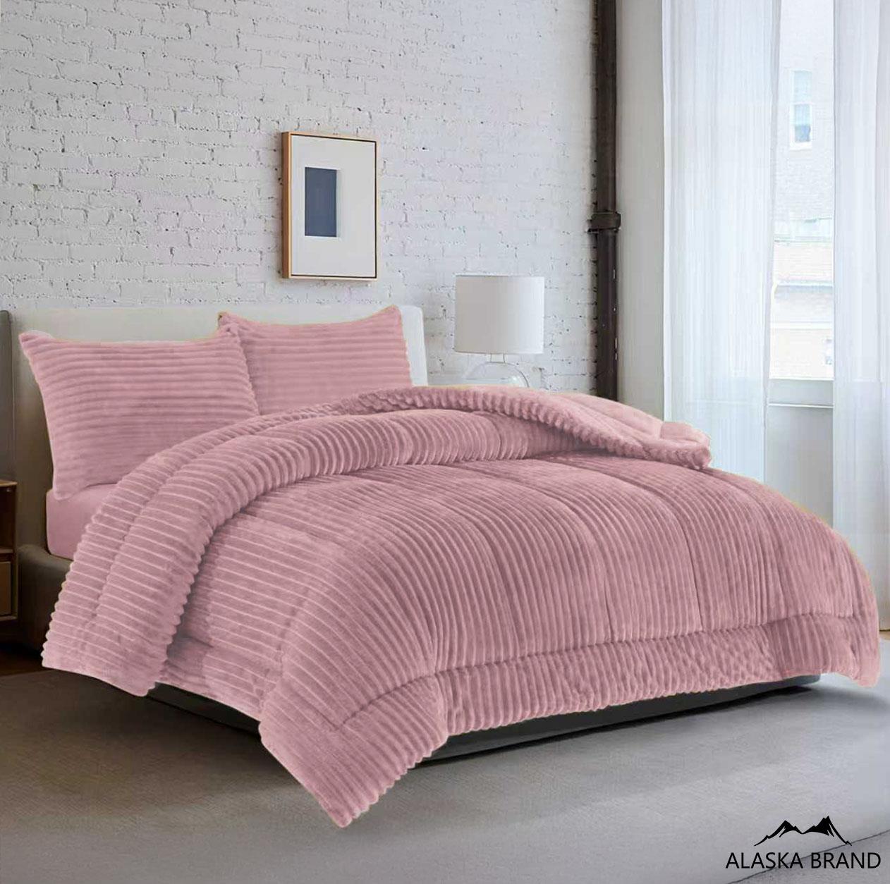 מצעי 100% קורל פליז - רכים ומחממים במיוחד | דגם קורדרוי Sweater ורוד