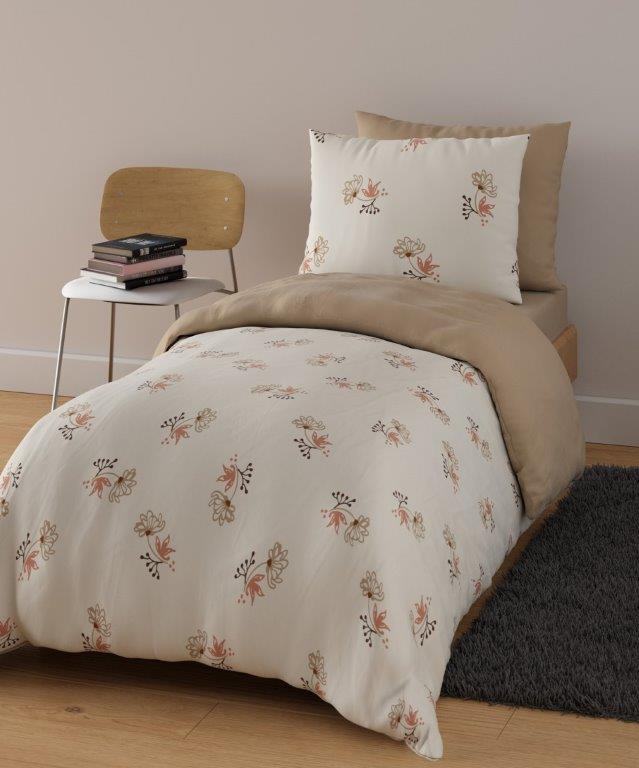 סט מצעים מיטה וחצי 100% כותנה דגם - עמית