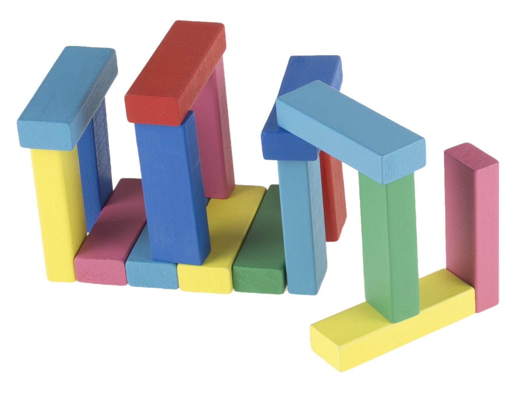 קפלה צבעונית ג'מבו 54 יחידות + קוביה צבעונית איכותי