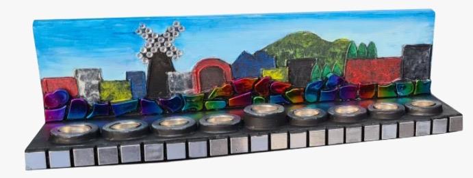 חנוכיה במבוק דגם ירושלים חנוכיה במבוק דגם ירושלים