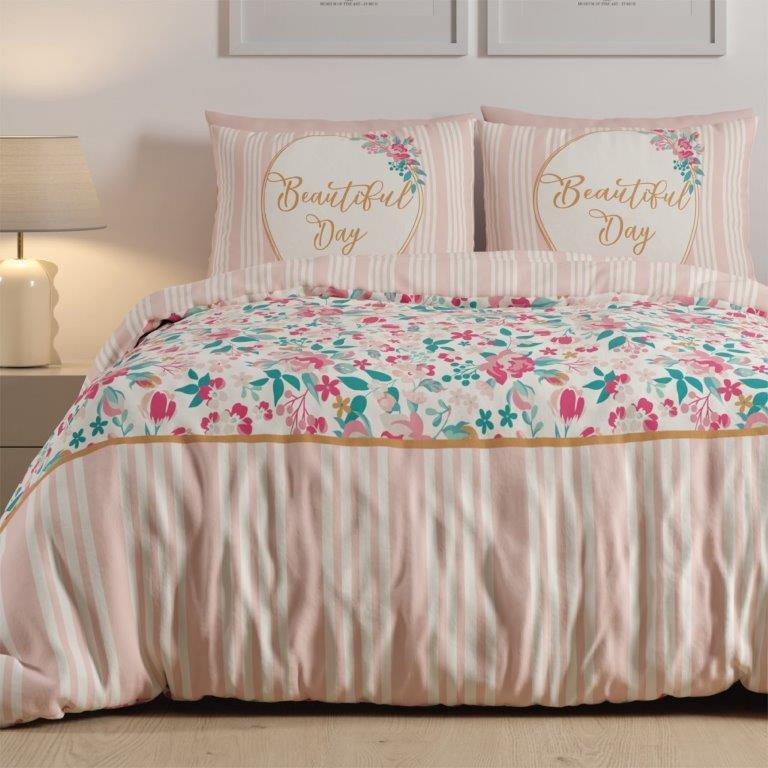 סט מצעים מיטה וחצי 100% כותנה דגם - אוליביה