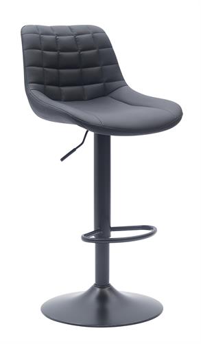 כסא בר מעוצב דגם רומאו דמוי עור צבע שחור