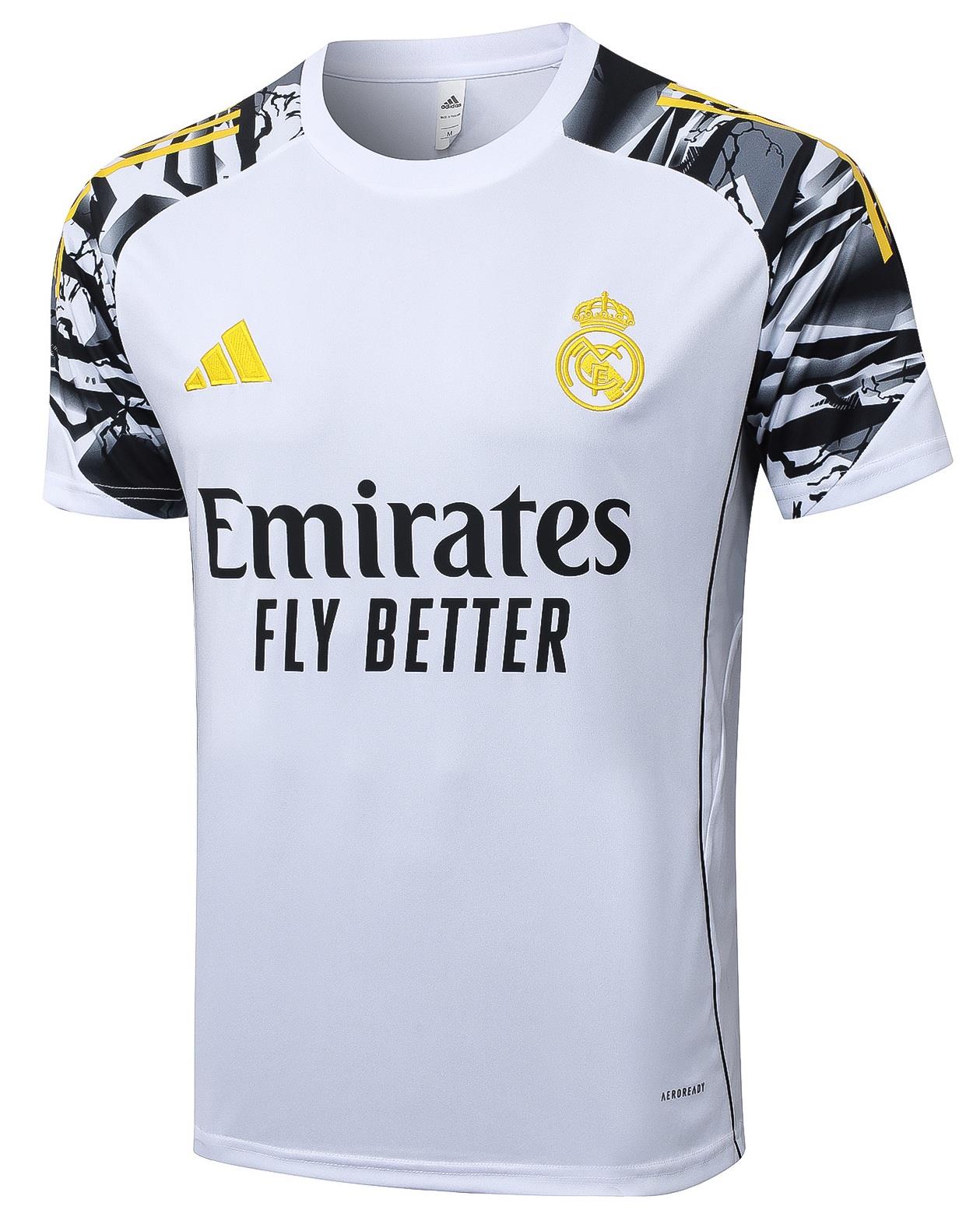 חולצת אימון ריאל מדריד לבן זהב