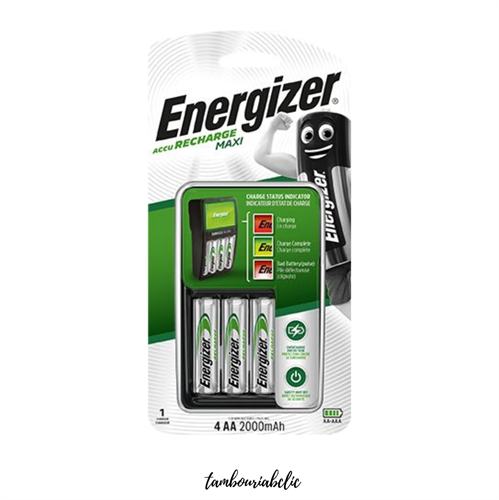 ערכת טעינה מלאה: מטען חכם + 4 סוללות Energizer Recharge Extreme AA