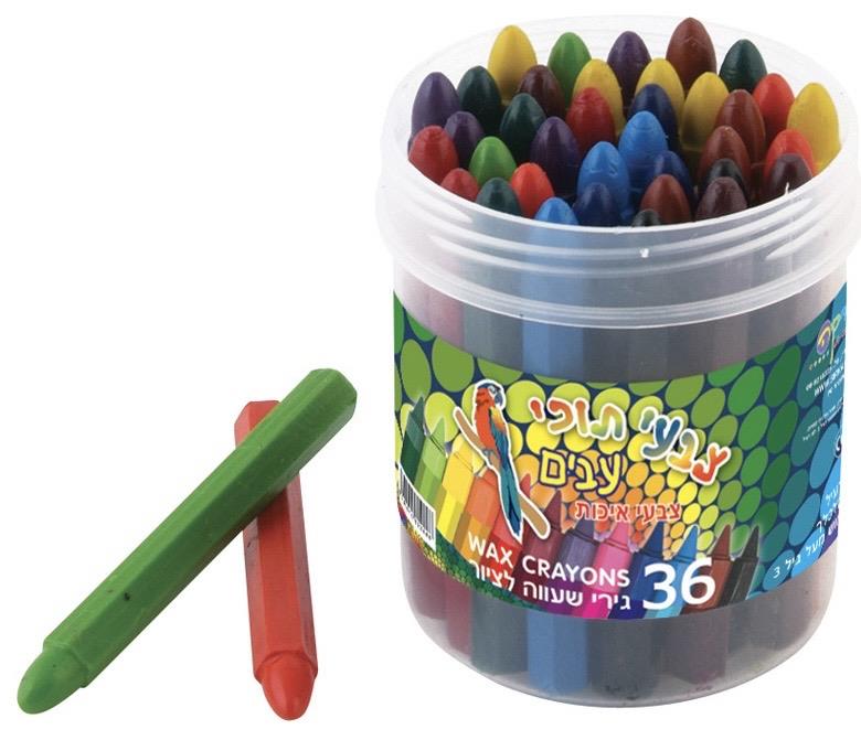 צבעי שעווה בכוס 36 יח׳