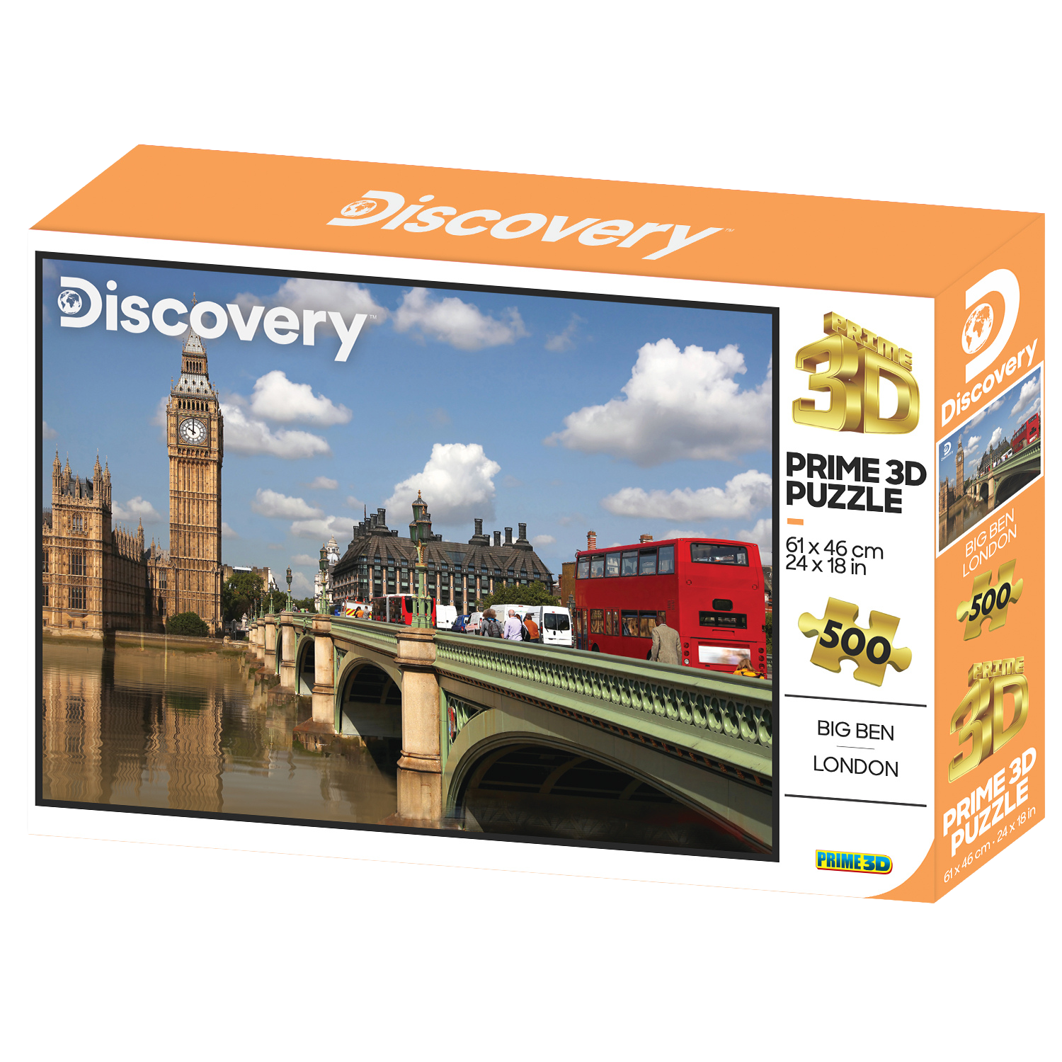 פאזל תלת מימד ביג בן לונדון 500 חלקים מבית Prime 3D