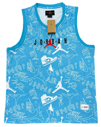 גופיית אייר ג'ורדן Air Jordan תכלת לבן