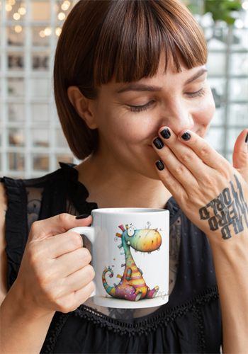 ספל מעוצב עם דינוזאור במתנה, מתנה לחברה טובה, מתנות מקוריות ומצחיקות, ספל עם כיתוב, גיתוש.