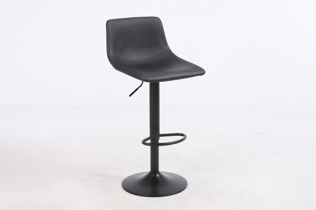 כסא בר מעוצב דגם דייגו דמוי עור שחור