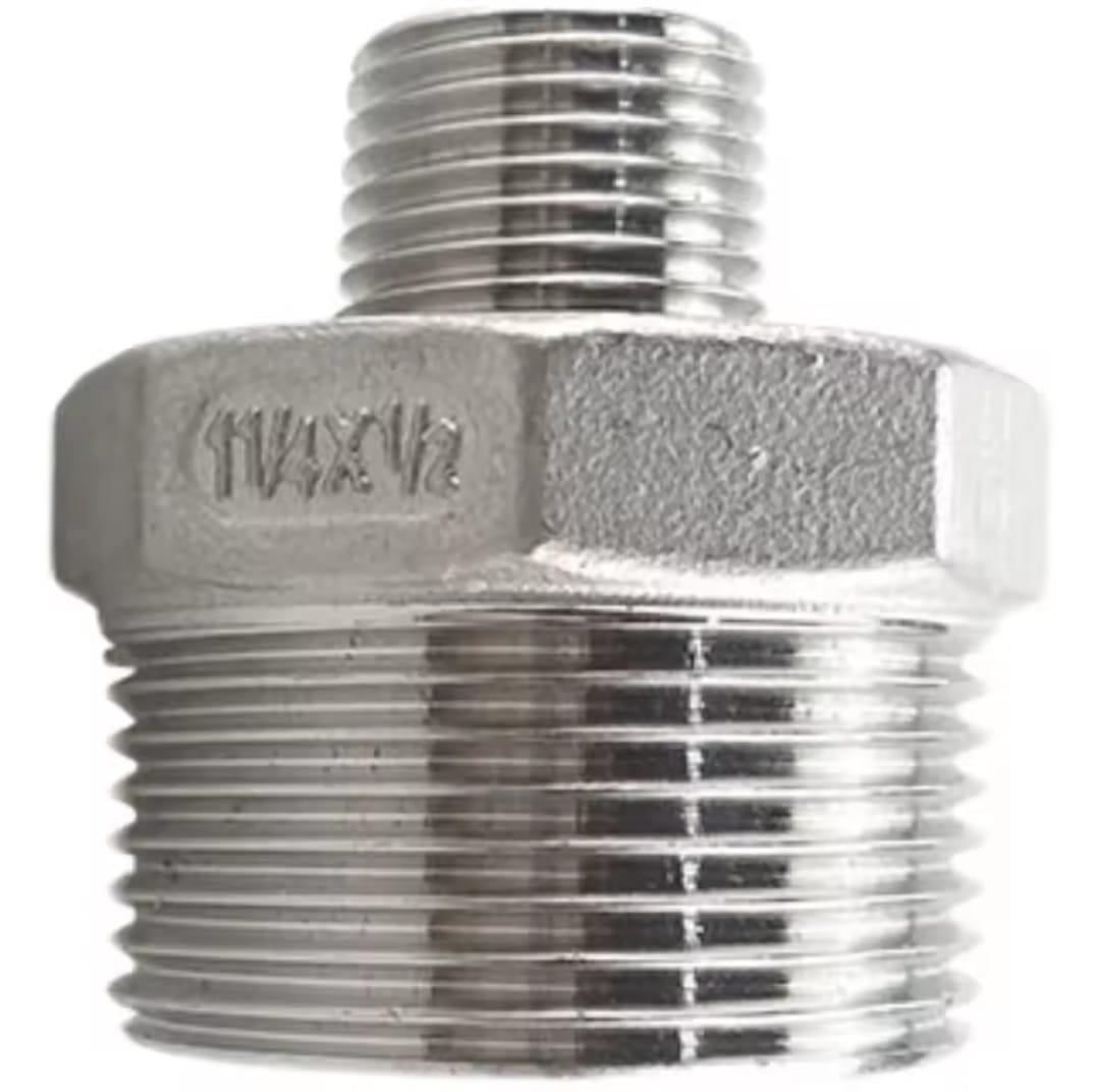 ניפל נירוסטה מעבר מהברגה 1.1/4 צול להברגה 1/2 ולהיפך זכר דו צדדי קמפינג לייף