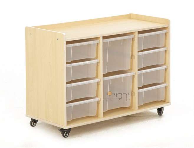 כוננית 10 מיכלים ניידת איכותית