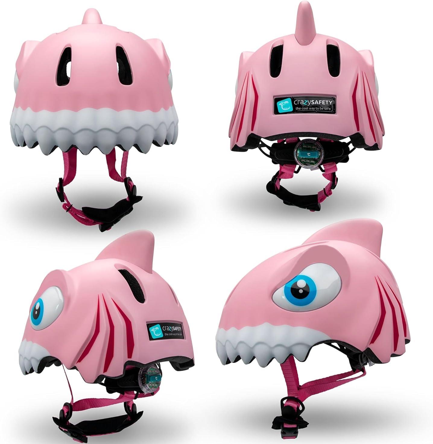 קסדת אופניים - כריש צבע ורוד