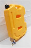 WATER TANK OR GASOLINE 10 LITER  WITH TAP FLAT  YELLOW