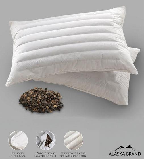 כרית שינה דו צדדית בתוספת מילוי כוסמת | Casa Nature Pillow