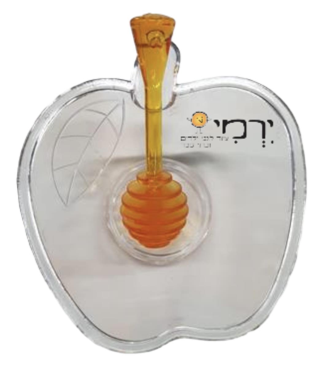 תפוח שקוף צנצנת + מקל דבש