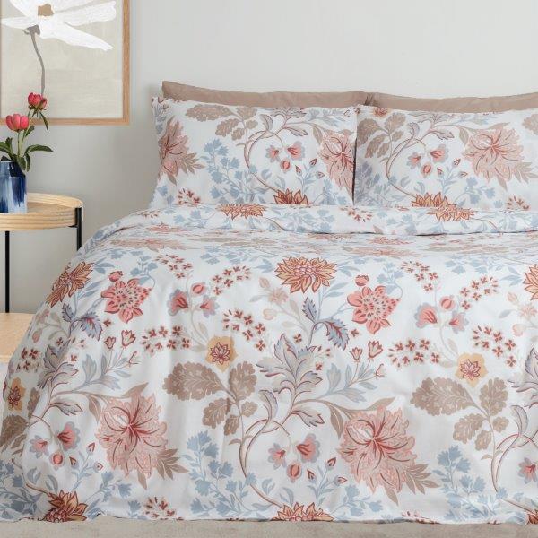 סט מצעים זוגי רחב 180X200 מבד 100% כותנה - מיקה