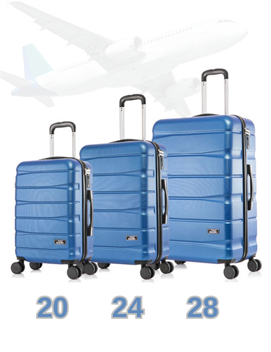 סט 3 מזוודות SUZUKI קשיחות בגדלים 20-24-28