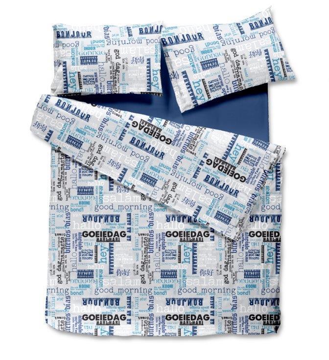 סט מצעים זוגי 100% כותנה סקאי